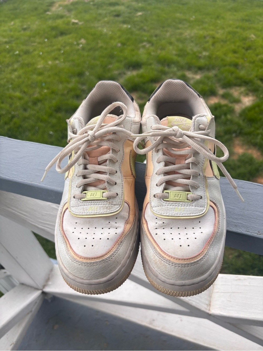 Nike air force 1s pastel color wave